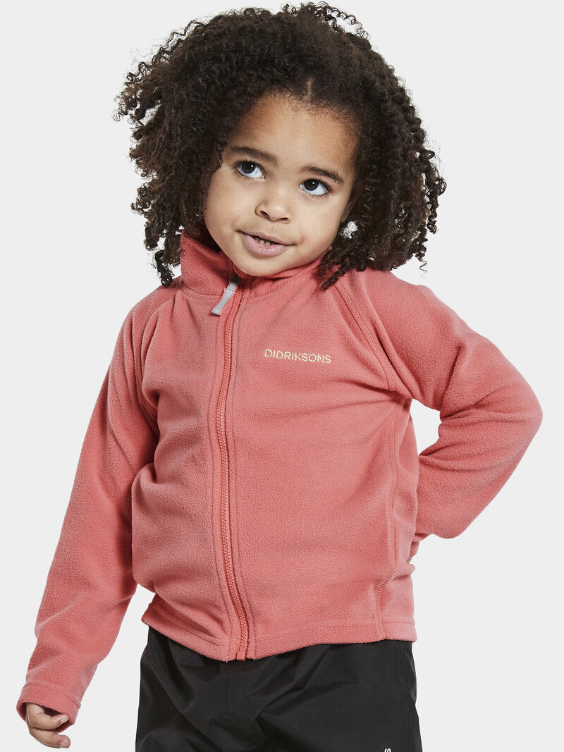 Monte Fleece Jacket 8 Kids Peach Rose Didriksons