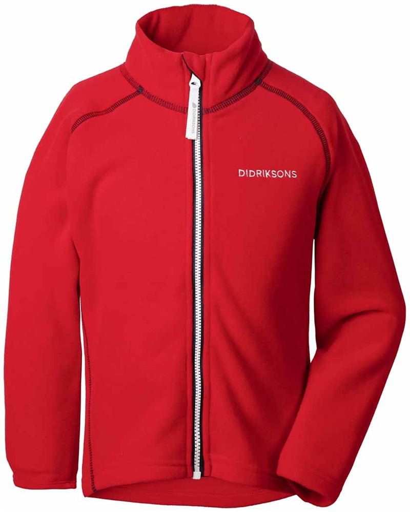 Monte Fleece Jacket Kids Red - Didriksons