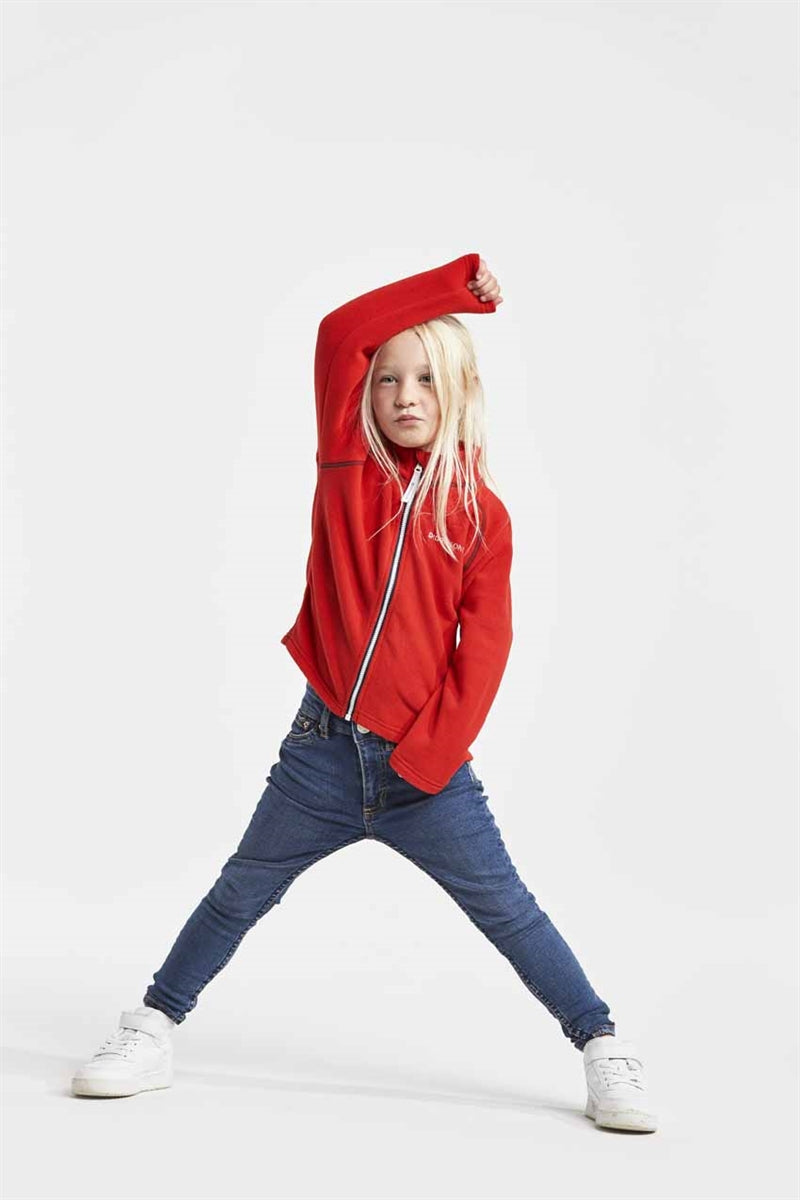 Monte Fleece Jacket Kids Red - Didriksons