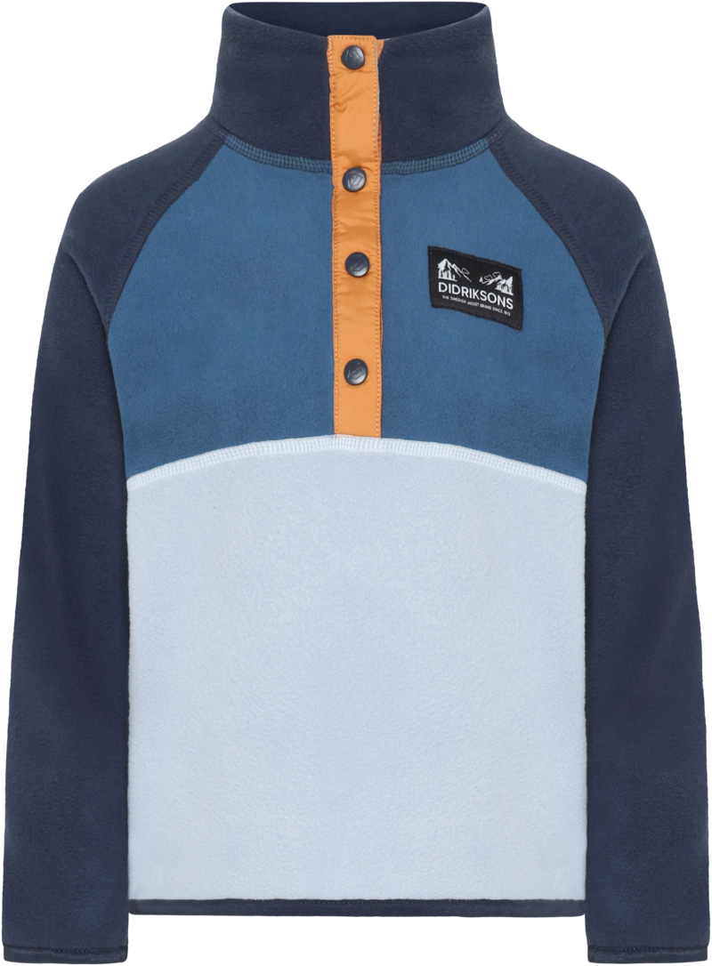 Monte Button Fleece Kids Cloud Blue Didriksons
