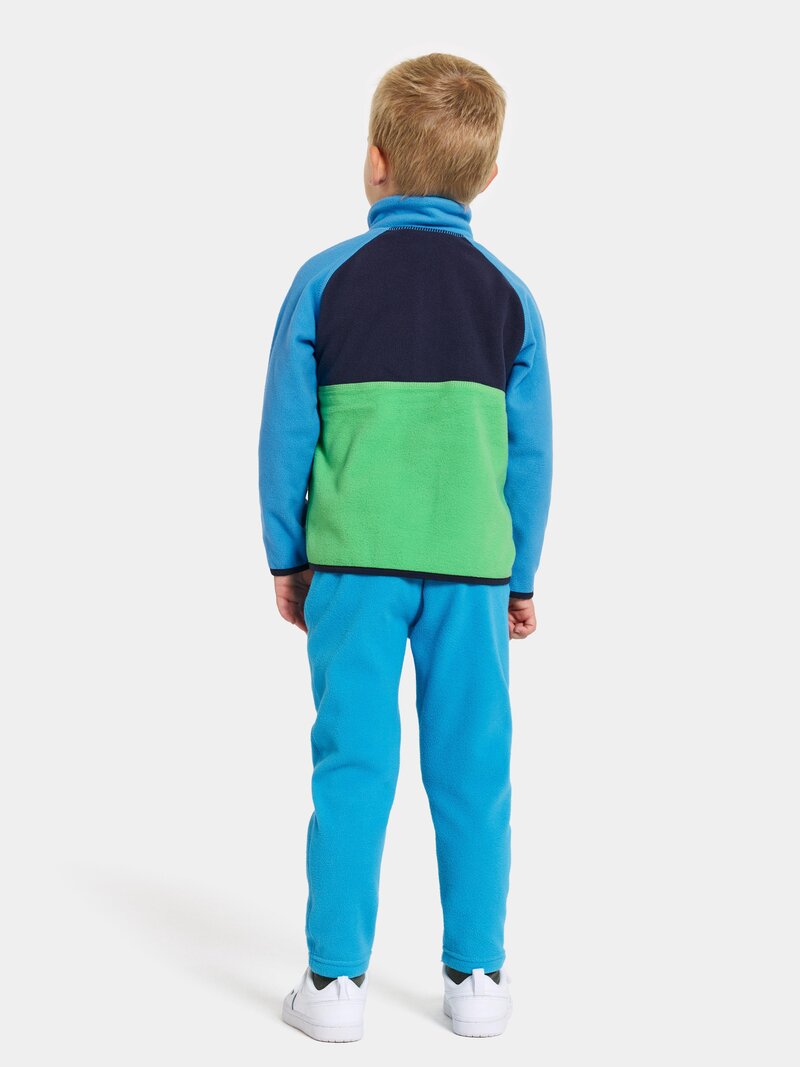 Monte Fleecetröja med knappar Barn Frog Green Didriksons