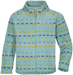 Monte Print Fleece Jacket 6 Kids Turquoise - Didriksons