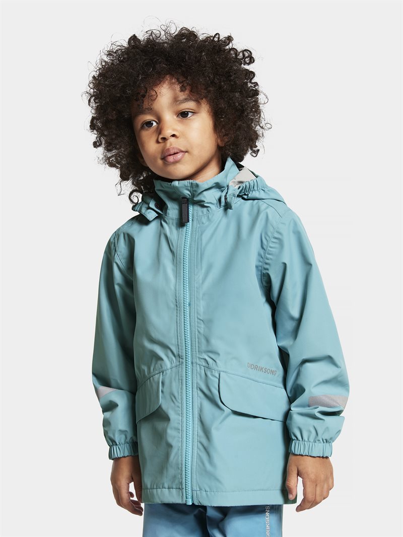 Norma Shell Jacket 2 Kids Blue Wash Didriksons