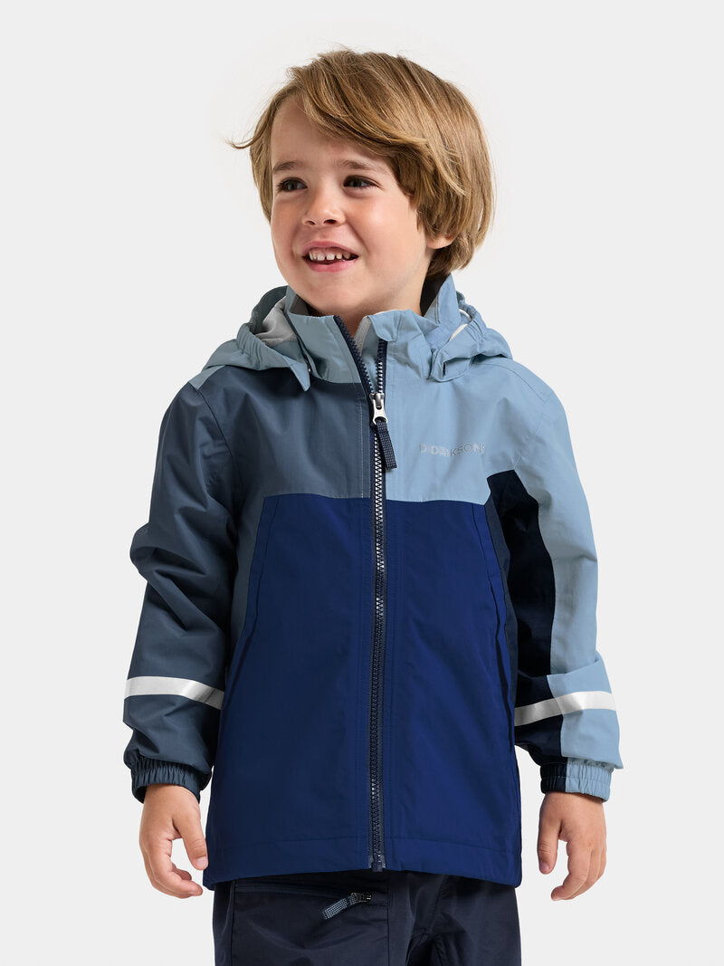 Pilvi Shell Jacket Kids Blue Fog - Didriksons
