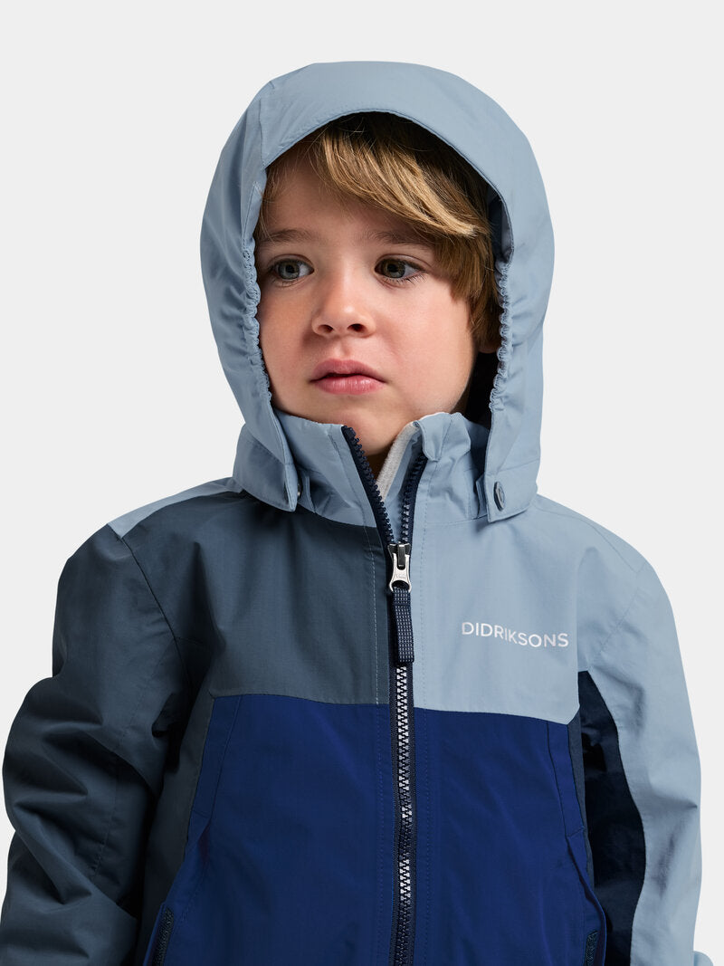 Pilvi Shell Jacket Kids Blue Fog - Didriksons