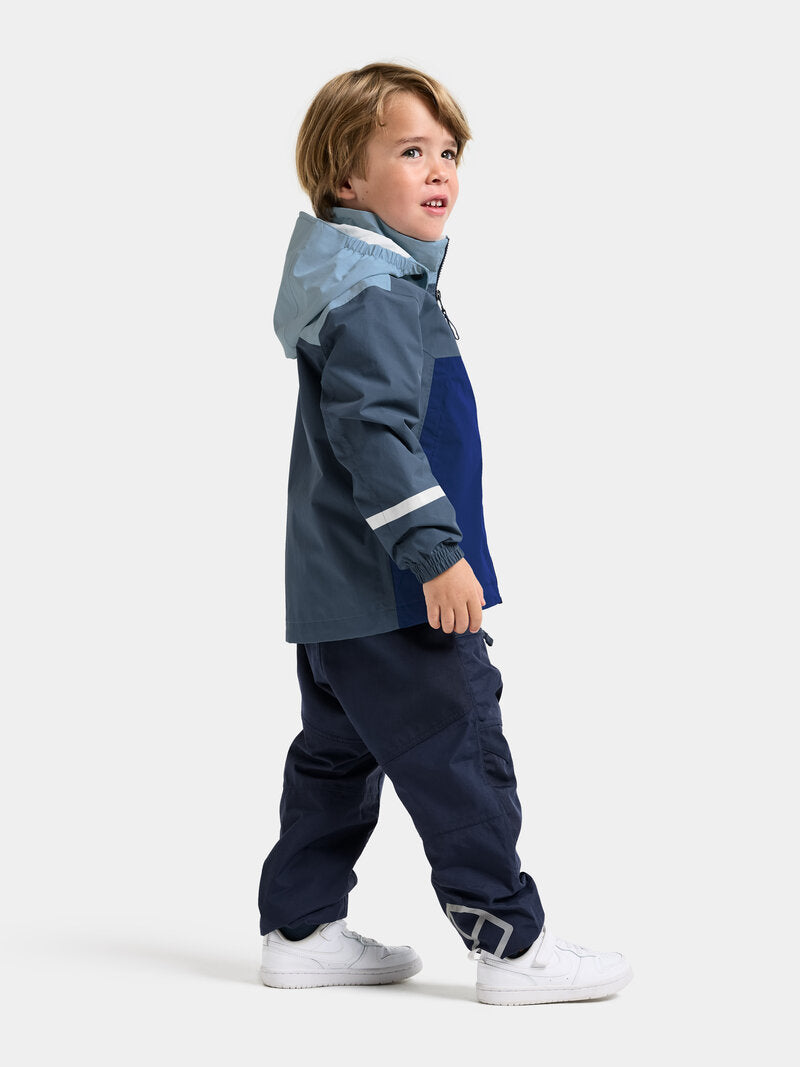 Pilvi Shell Jacket Kids Blue Fog - Didriksons