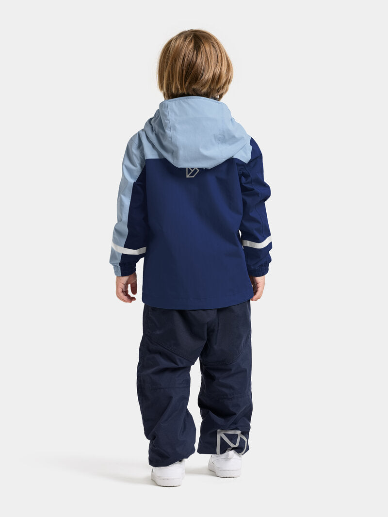 Pilvi Shell Jacket Kids Blue Fog - Didriksons