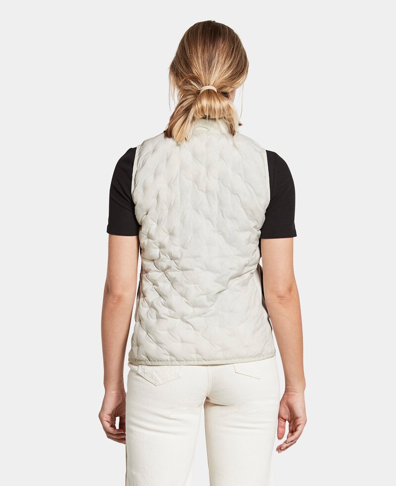 Romy Lightweight Vest Women Silver White - Didriksons