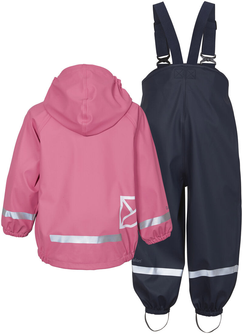 Slaskeman 6 Unlined Rain Set Kids Pink - Didriksons