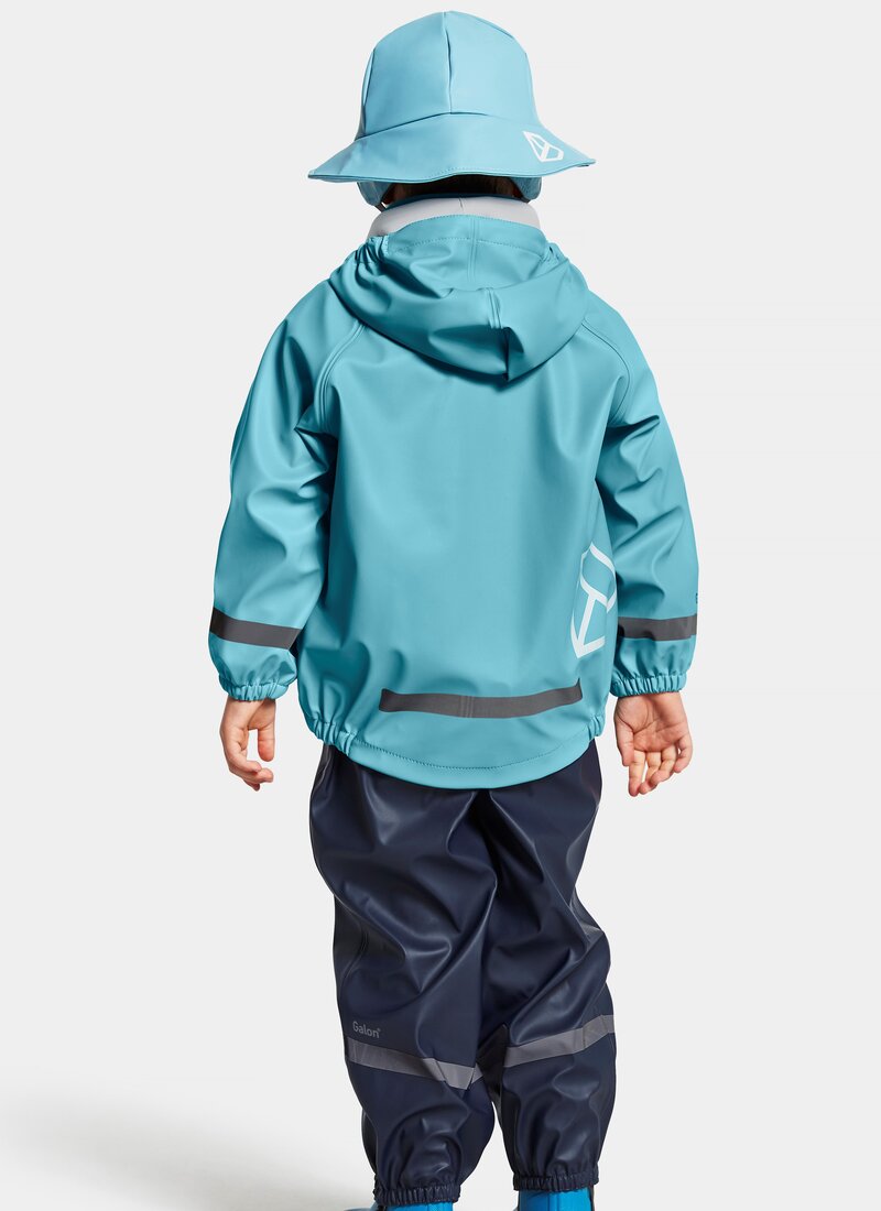 Slaskeman 8 unlined rain set Kids Blue Wash Didriksons