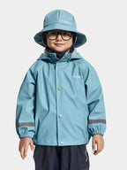 Slaskeman 8 unlined rain set Kids Blue Wash Didriksons