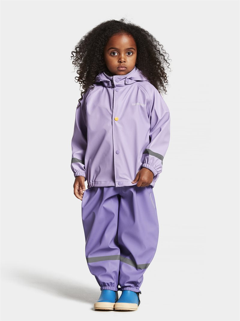 Slaskeman 8 unlined rain set Kids Digital Purple Didriksons