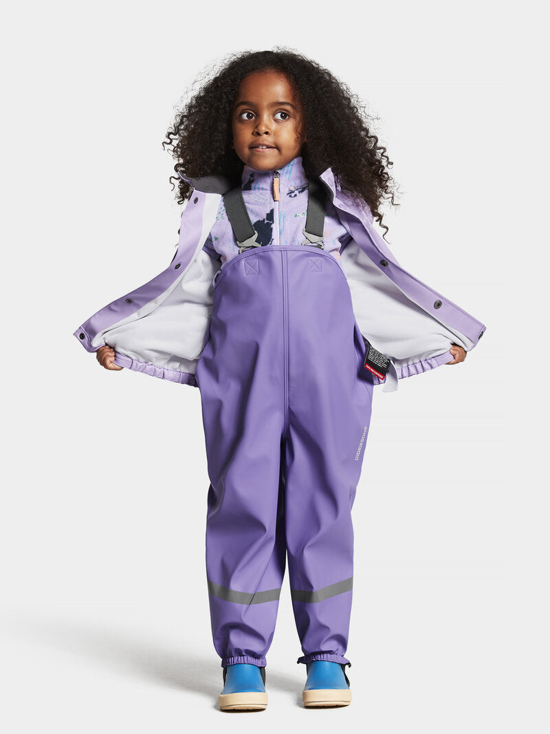 Slaskeman 8 unlined rain set Kids Digital Purple Didriksons