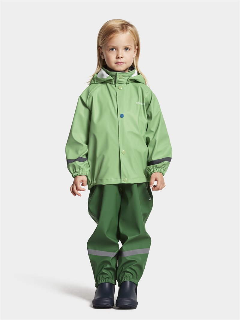 Slaskeman 8 unlined rain set Kids Green Pod Didriksons