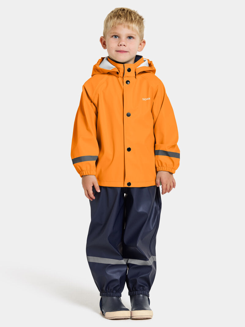 Slaskeman Unlined Kids' Rain Set Orange Jam Didriksons