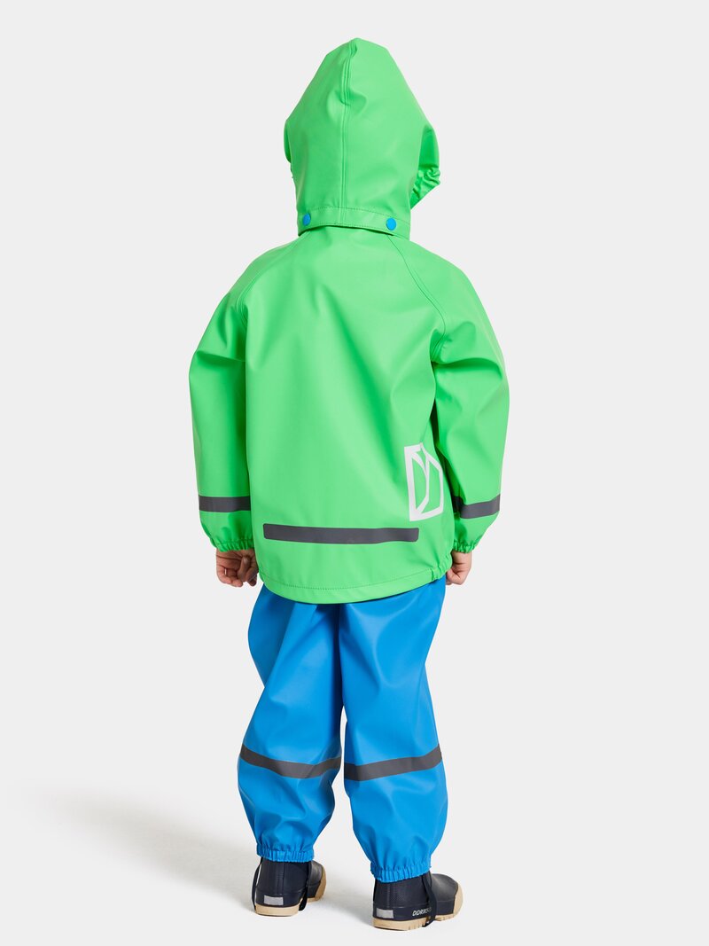 Slaskeman Unlined Rain Set Kids Frog Green Didriksons