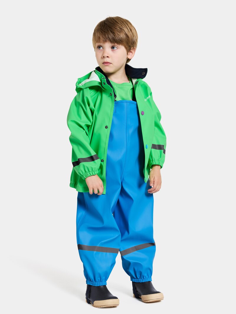 Slaskeman Unlined Rain Set Kids Frog Green Didriksons