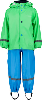Slaskeman Unlined Rain Set Kids Frog Green Didriksons