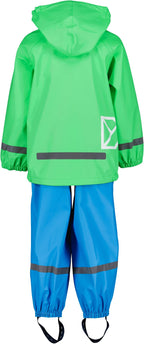 Slaskeman Unlined Rain Set Kids Frog Green Didriksons