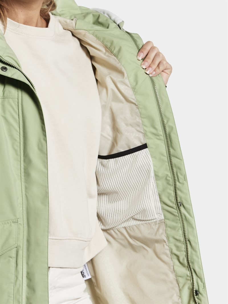 Didriksons Thelma Shell Coat 7 Women Light Green - Didriksons