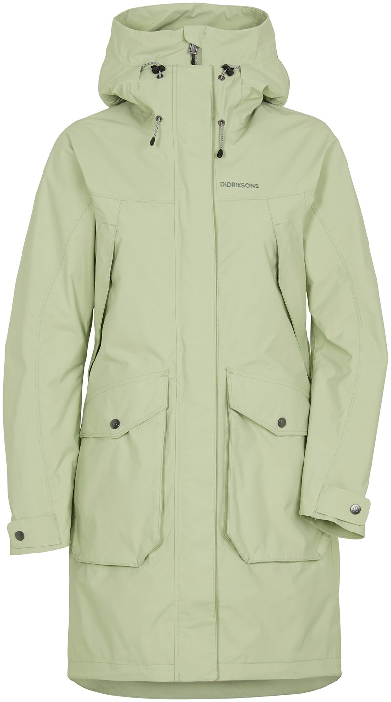 Didriksons Thelma Shell Coat 7 Women Light Green - Didriksons