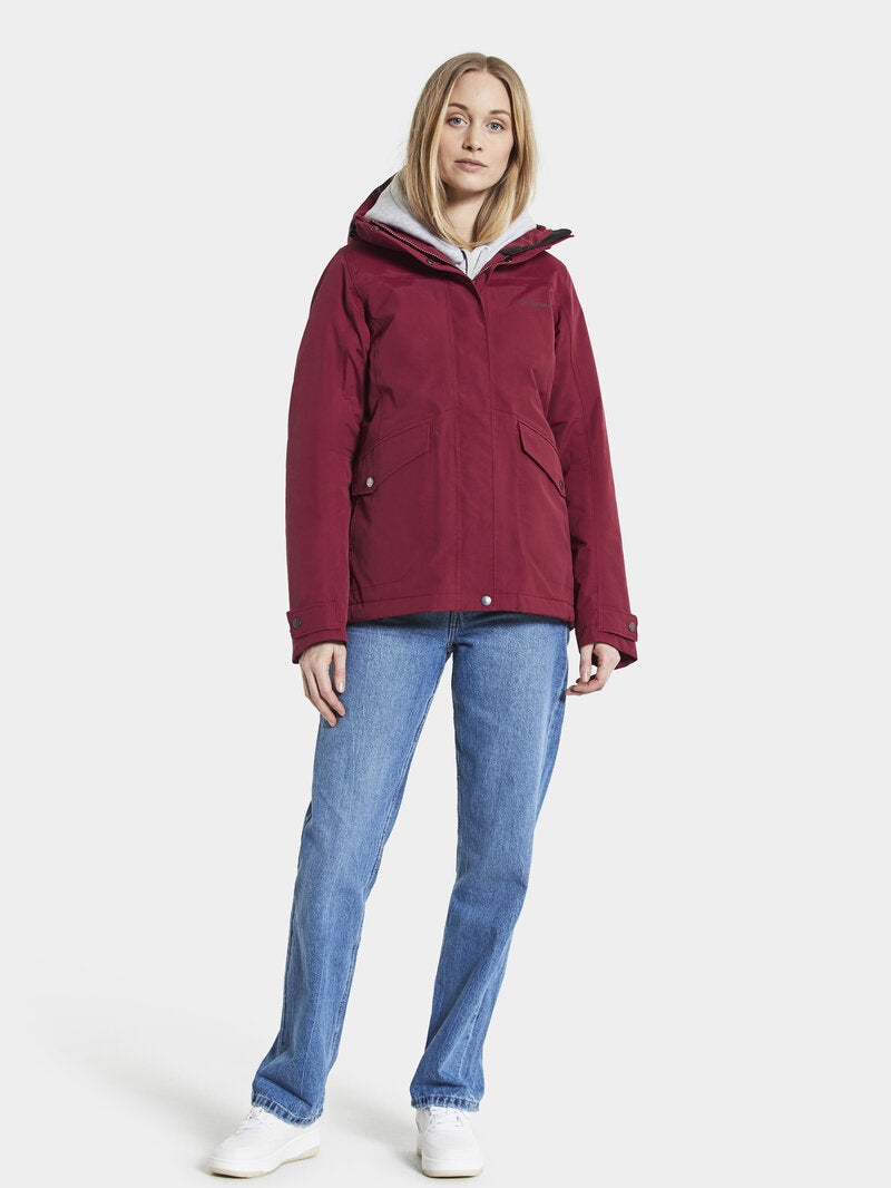 Vanja Winter Jacket Women Ruby Red Didriksons