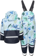Waterman Unlined Rain Set Kids Ocean Multi Blue Didriksons
