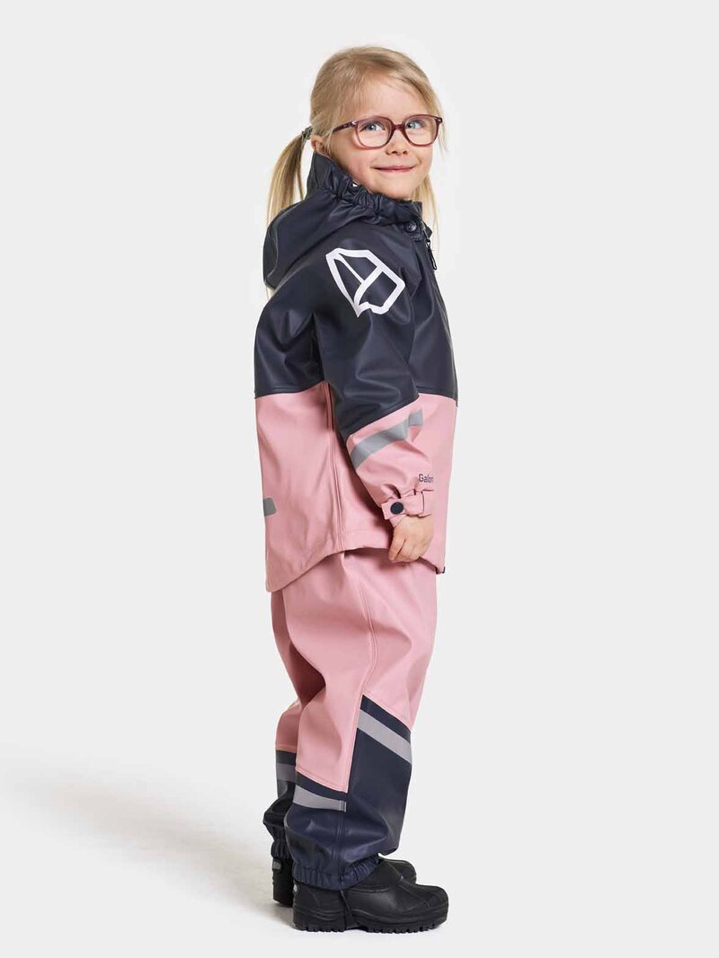 Waterman Unlined Rain Set Kids Soft Pink Didriksons