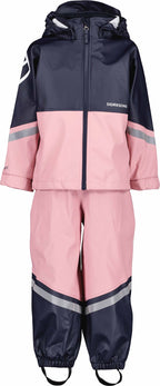 Waterman Unlined Rain Set Kids Soft Pink Didriksons