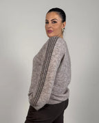Disa Stickad Tröja Dam Beige | Smilebutiken - Camicia