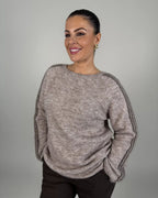 Disa Stickad Tröja Dam Beige | Smilebutiken - Camicia
