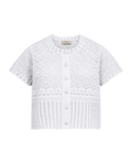 Dodo Kortärmad Cardigan Dam Brilliant White | Smilebutiken - Freequent