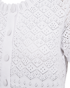 Dodo Kortärmad Cardigan Dam Brilliant White | Smilebutiken - Freequent
