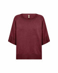 Dollie 791 Pullover Dam Oxblood Red Melange | Smilebutiken - Soyaconcept