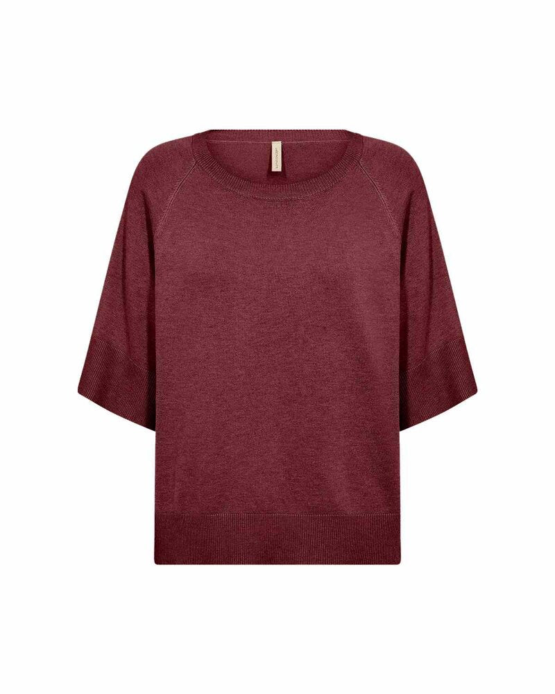 Dollie 791 Pullover Women Oxblood Red Melange | Smilebutiken - Soyaconcept