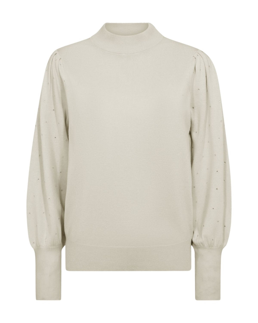 Dotka Finstickad Tröja med Strass Dam Beige Moonbeam | Smilebutiken – Freequent