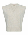 Dustin Knitted Vest Women Moonbeam Melange | Smilebutiken - Freequent