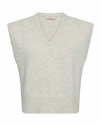 Dustin Knitted Vest Women Moonbeam Melange | Smilebutiken - Freequent