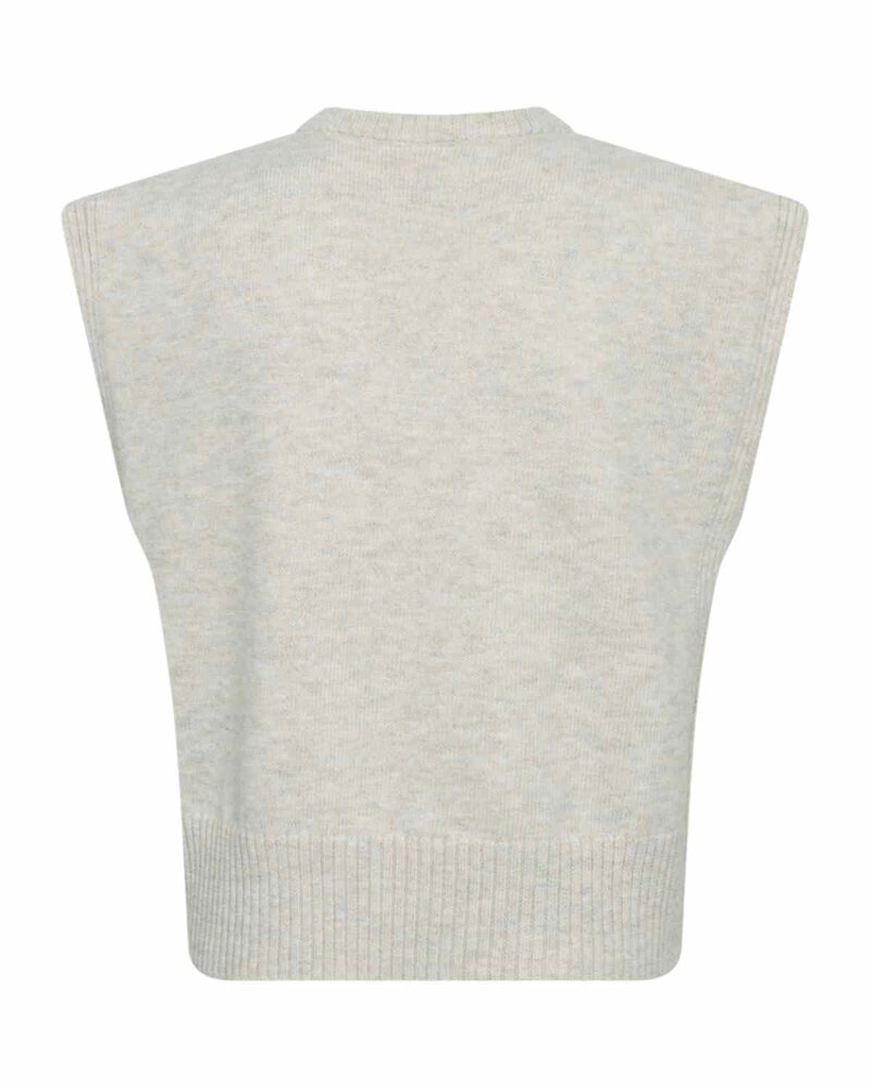 Dustin Knitted Vest Women Moonbeam Melange | Smilebutiken - Freequent