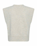 Dustin Knitted Vest Women Moonbeam Melange | Smilebutiken - Freequent