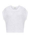 ES Tapper Knitted Vest Women Brilliant White | Smilebutiken - Freequent