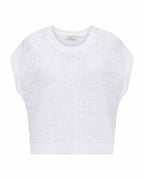 ES Tapper Knitted Vest Women Brilliant White | Smilebutiken - Freequent