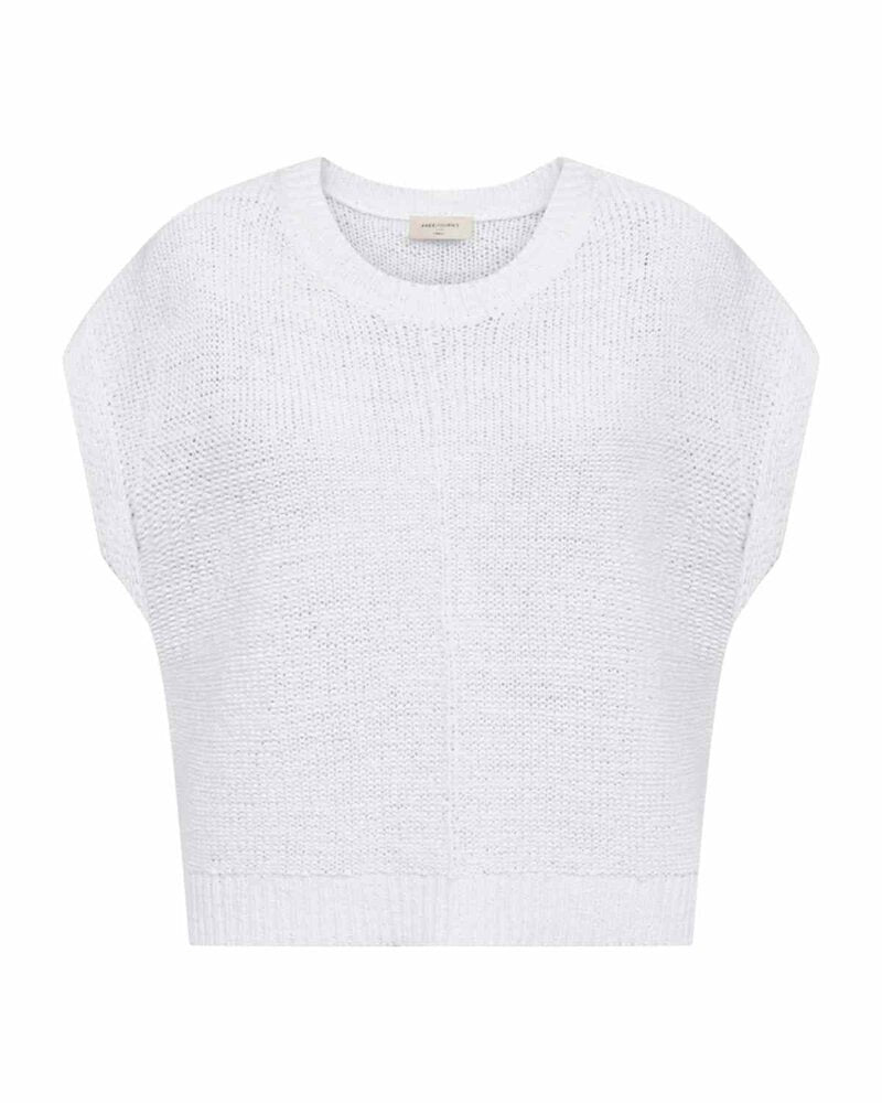 ES Tapper Knitted Vest Women Brilliant White | Smilebutiken - Freequent
