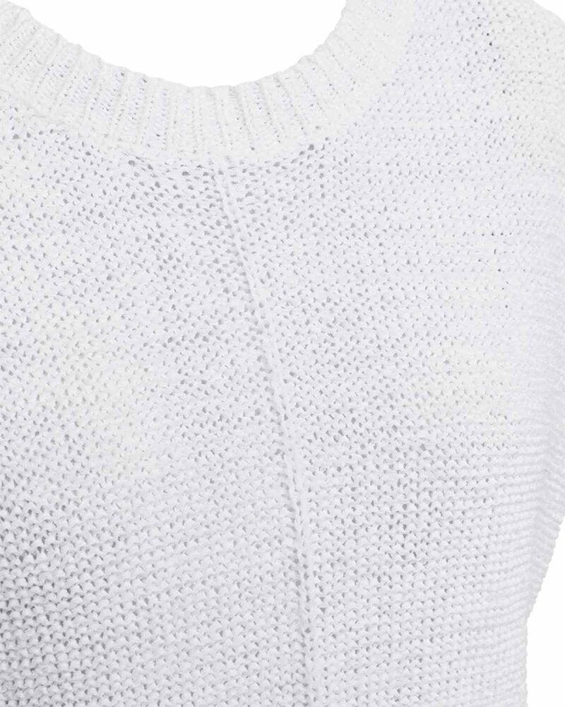 ES Tapper Knitted Vest Women Brilliant White | Smilebutiken - Freequent