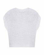 ES Tapper Knitted Vest Women Brilliant White | Smilebutiken - Freequent