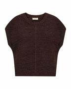 ES Tapper Knitted Vest Women Coffee Bean | Smilebutiken - Freequent