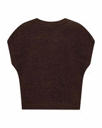 ES Tapper Knitted Vest Women Coffee Bean | Smilebutiken - Freequent