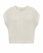 ES Tapper Knitted Vest Women Moonbeam | Smilebutiken - Freequent