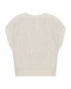 ES Tapper Knitted Vest Women Moonbeam | Smilebutiken - Freequent