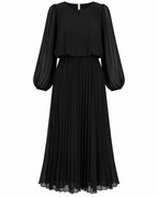 Eivor Plisserad Klänning Dam Svart Black | Smilebutiken - Caramelle Fashion